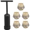 Jenngaoo 5 Pezzi Kit Portalampada G9 Base in Ceramica con Strumento di Rimozione, Lega di Zinco, Resistente al Calore per Lampade Alogene, Ufficio, Casa