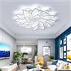 Arcadia Plafoniera Led Soffitto Moderna con Luce Calda e Fredda Dimmerabile, Telecomando e App per Cellulare - Lampadario Camera da Letto, Soggiorno, Cucina, Cameretta e Salotto - 11000LM 148W 100Cm