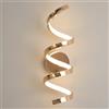 Starnearby Lampada da Parete a Spirale LED, Applique a Spirale da Parete Interno Oro 1280LM 3000K-6000K, Lampada da Muro Moderna Creativa, Illuminazione per Soggiorno, Camera da Letto