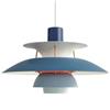 MOLOURK PH5 Nordica lampada a sospensione Cucina, Lampadario da ristorante in alluminio, regolabile in altezza, E27, moderna creativa Lampada a soffitto per loft, bar, soggiorno, camera da letto (D,50CM)