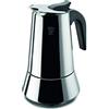 PEZZETTI, Steelexpress Caffettiera 2 Tazze in Acciao Inox, Manico Ergonomico Resistente al Calore, Adatta a Tutti i Piani Cottura, Adatta ai Piani Induzione
