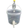 sil2018 Contenitore completo per fermentazione 5L - Set: eimer per fermentazione con gorgogliatore e guarnizione in gomma e rubinetto di scarico in plastica, secchio per birra o vino con manico