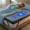 Pharmaflex - Topper Memory Foam 160x190 Materasso Matrimoniale, Alto 6 cm con 7 Zone e 2 Strati per Mal di Schiena Allevia Dolori, Coprimaterasso Correttore Medico Ortopedico con 4 Bande Elastiche