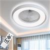 Dopa Dopastore Plafoniera con Ventilatore Integrato da Soffitto LED 62W con 6 Velocità della Ventola 3 Tonalità di Luce Dimmerabili con Telecomando IP20 Per Interno Camere Soggiorno Relax