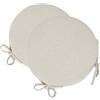 Russo Tessuti Cuscino Rotondo Imbottiti Laccetti per Sedie Sgabelli da Pranzo Portatili Pocket-Panna-2 Cuscini