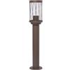 VR VETRINEINRETE Vetrineinrete® Lampioncino da esterno in alluminio rosso ruggine lampione moderno per vialetti giardino con attacco E27 IP44