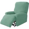 WJHDWYD Elastico 4-Pezzo Copripoltrona Relax Reclinabile 1 Posto, Morbido Jacquard Tessuto Copripoltrona Relax Reclinabile Elettrica Con Tasche(Verde,1 posto)
