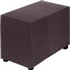 QUARKZMAN Copri Pouf Elasticizzato Copripoggiapiedi Rettangolare per Poggiapiedi Lavabile Soggiorno Camera da Letto Adatto a Lunghezza 50-76cm / 20-30, Piccolo, Curry Scuro