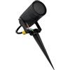 GASIASHOP SRL UNIVERSO 837WA-B80-G PORTAFARETTO DA GIARDINO CON PORTALAMPADA PER LAMPADINE GU10 PICCHETTO DA INTERRAMENTO ALLUMINIO NERO IP65