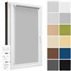 Estika Tenda a rullo oscurante termica senza forare, larghezza con incrementi di 1 cm - 65 x 120 cm - Grigio - per interni, per finestre, protezione solare