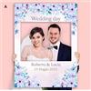 Social Crazy CORNICE WEDDING PERSONALIZZABILE CON NOMI E DATA - VARI MODELLI E COLORI - IN POLIONDA (plastica alveolare) CON STAMPA AD ALTA QUALITÁ (A)