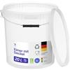 BenBow Secchio con coperchio 20l trasparente 1x 20 litri - sicuro per gli alimenti, stabile, ermetico, a prova di perdite - contenitore per la conservazione in plastica, con manico in metallo - vuoto