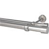 Sento Kit Bastone per Tende in Metallo 25/19mm Acciaio Inox Montaggio a Muro 400 cm ALBANA