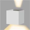 FuturPrint Applique cubo BIANCO led da 12W impermeabile IP65 da esterno e interni a luce Fredda 6500K, luce Naturale 4000K