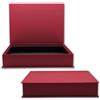 NEUSER PAPIER Confezione regalo con coperchio a ribalta - 1 pezzo - DIN A4 - rosso scuro - rivestimento interno nero - 334 x 242 x 65 mm - scatola portaoggetti