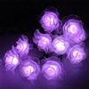 HULX Luci Stringa di Fiori, 5M 20LED Luci a Stringa di Rose Solari Luci a Forma di Fata a Fiori Impermeabili con Modalità 8 (Viola)