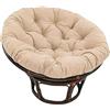 Generic Papasan - Cuscino per sedia, 80 x 80 cm, per sedia girevole, poltrona rotonda in polyrattan, diametro 100 cm, spessore 10-12 cm, colore: blu scuro