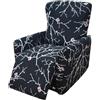 WWQQKJ 4-Pezzi Copripoltrona Relax Reclinabile Universale, Moderna Fodere Copripoltrona Reclinabile 1 Posto Elasticizzato Lavabile Rimovibile,Copertura per Poltrona Reclinabile(Color 02)