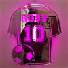 Keruidian Insegna LED personalizzata, kit per squadra di calcio, nome personalizzato maglietta da calcio, maglietta della squadra di calcio per bambini, decorazione da parete a LED (37 x 42 cm)