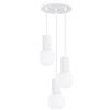 SOLLUX lighting Lampada da Sospensione - Lampada da soffitto in Alluminio e Vetro -3 Paralume - Lampadina LED - Bianco Halo