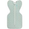 Love To Dream Swaddle UP, Neonato 2,2-3,8 kg - Oliva Luna | Vestibilità aderente, favorisce un sonno sano | 1,0 Tog per primavera ed estate (20-24°C) | Cotone e doppia cerniera