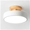 Mengjay Plafoniera LED Soffitto Moderna,Plafoniera LED Rotonda Metallo,3000K-6000K Lampadario da Soffitto,Sottile Plafoniere Lampadario per Salotto Corridoio Home Office Portico (Bianco)