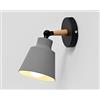 Chao Zan Lampada da parete per interni, lampada da parete industriale a LED, lampade da parete in legno Moderno per soggiorno, camera da letto,Sala studio,Cucina,Corridoio - senza E27 lampadina