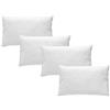 Corredocasa Confezione da 4 Federe Trapuntate con Zip, Federe Cuscini Letto -Copricuscini Coprifedere- Fodere Protettive per Guanciale Anallergico Dimensione cm. 50 X 80