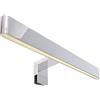 Planetitaly Applique specchio lampada luce LED 8W 12V silver cromata illuminazione bagno specchiera IP44