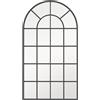 HOMCOM Specchio ad Arco per Casa e Ufficio con Montaggio a Parete in Vetro Spesso e Metallo, 62x2.5x110 cm, Nero