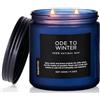 M&SENSE Candela profumata Ode to Winter, Candela di cera di soia, 2 candele di stoppino di cotone, candela in barattolo Regalo profumato per la casa per la tranquillità e il divertimento,330g