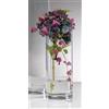 Sandra Rich, vaso di vetro cilindrico trasparente, collezione Cyli, tagliato a caldo, con diametro di 10 cm, Vetro, clear, 25 cm