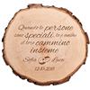 Casa Vivente Fetta di Tronco d'Albero per Coppie con Incisione Romantica Personalizzata con Nomi e Data, Persone Speciali, Accessori Decorativi Casa
