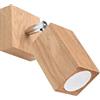 SOLLUX lighting Lampada da Soffitto Legno Rovere Colore Design per Camera da Letto Soggiorno Stile Scandinavo GU10 A++-E 8/19/17 cm 1x Sorgente Luminosa Keke 8/19/17 cm 1x Sorgente Luminosa Keke