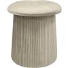 IlGruppone Pouf Contenitore in Velluto a Forma di Fungo - Poggiapiedi e Seduta Moderna 38x44 cm, Design Elegante Disponibile in 4 Colori - Tortora
