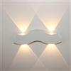 LIGKIN Applique da parete per interni 4 W LED Lampada da parete moderna in alluminio IP65 impermeabile, applique decorazione luce esterna per camera da letto, soggiorno, hotel, scala, corridoio, 3000 K,