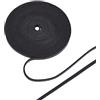 GORGECRAFT 5M Striscia di Vera Pelle 10mm Cordoncino di Cuoio Piatto Nero 2mm di Spessore Cinturino in Pelle di Vacchetta Stringa di Filo Intrecciato Corda per Bracciali Collana Cinture Avvio Pizzo