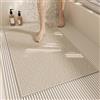 Z·Bling Tappetino Doccia Antiscivolo 60x100cm,Tappeto Doccia in Luffa,Tappetino Vasca Senza Ventose,Tappeto Bagno con Fori di Drenaggio,Motivo Geometrico C