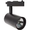 JANDEI - Plafoniera a Binario Led 30W, Bianco Freddo 6000K, 2200 Lumen, 220V 50-60Hz Monofase, Alluminio Camerino, Vetrina, Negozio, Ufficio. Colore Nero