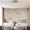 DVTFRUI Soggiorno Dimmerabile Telecomando Luce Pendente, 120cm | lampadario per tavolo lungo a soffitto, led sospensione dimmerabile, Moderno Creativo Spirale Design Lampadario