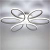 SJUN 75W LED forma leggera fiore soffitto creativo acrilico paralume in alluminio moderno ed elegante bianco opaco plafoniera soggiorno sala da pranzo plafoniera da letto L58cm * H11cm