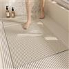 Z·Bling Tappetino Doccia Antiscivolo 50x70cm,Tappeto Doccia in Luffa,Tappetino Vasca Senza Ventose,Tappeto Bagno con Fori di Drenaggio,Motivo Geometrico D