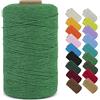 LEREATI Macrame Corda 1mm x 390m Filo Macrame Cordoncino Cotone, Corda Colorata Macramè Filo, Cordino per Borse Uncinetto, Decorazioni, Arazzo Da Parete, Perline, Braccialetti (Verde)