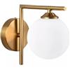 Kovalmax® Applique da parete sfera bianca lampada metallo bronzo attacco g9 e79