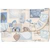PARAMAISON Tovaglia Plastificata Cuore Antimacchia Azzurro 140x170 cm | Tessuto in cotone con finitura PVC, pratico e decorativo, pensato per apparecchiare con stile in casa, feste e occasioni