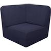 XHDZSW Copridivano A Forma di L, Elasticizzato, per Divano Ad Angolo A 5 Posti, Copridivano Angolare Componibile, 3 Pezzi per Divano Componibile Fodera Protezione per Mobili (Blu Navy,Pezzi d'angolo)