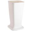 Acan Tradineur Portaombrelli in Plastica Quadrato Wet Design Moderno Porta Ombrello Decorazione Made in Spagna (Bianco - 51,5 x 26 x 26 cm)
