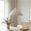 Generico Lampadario a Sospensione Classico in Vetro, 1 Luce, per Cucina, Bagno, Camera, Soggiorno, Scala, Corridoio art. Goccia rosa