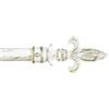 emmevi Bastone Tenda Ferro Estendibile 160-300 A Muro Asta Scorritenda Binario Anelli Staffe Viti Bianco_Oro