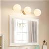 XINYASEE Lampade a specchio minimaliste per bagno, camera da letto, comodino, applique G9, moderne, per il trucco, applique con supporto a 2, 3, 4, 5 teste, oro (3 teste)